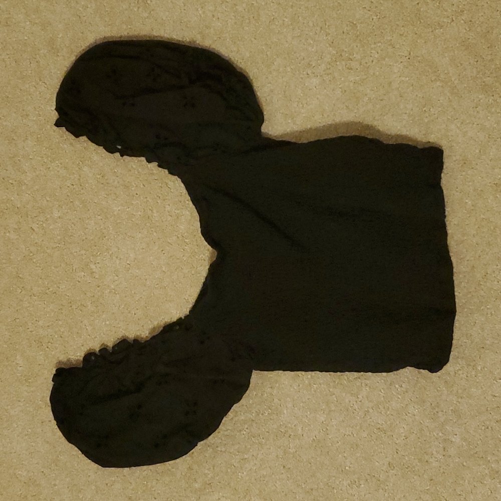 H&M eyelet sleeve smocked top